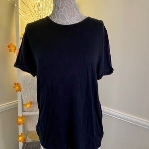 🌸C26-CLEARANCE - Pure Navy Black T-Shirt🖤🖤